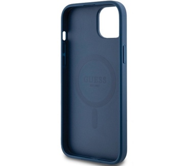 Guess 4G MagSafe Back Case - Apple iPhone 15 Plus (6.7") - Blauw Blauw