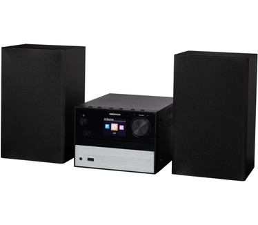 Medion DAB+ LIFE P64014 Micro-audiosysteem, 2.4'' TFT-scherm, PLL-FM, 40 voorkeuzezenders, CD-speler, Bluetooth 5.0, USB/AUX-In, 2 x 15 W RMS