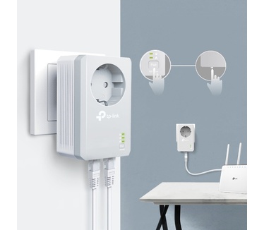 TP-Link AV600 2-poorts Passthrough Powerline Starterskit TL-PA4022P KIT