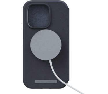 Njord byElements MagSafe Leren Book Case - Apple iPhone 13 Pro/14 Pro Zwart
