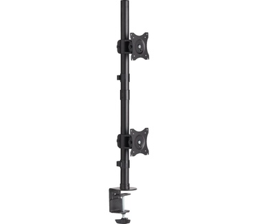Tripp-Lite Dual Vertical Flat-Screen Desk Stand / Clamp Mount for 15 to 27 Flat-Screen Displays