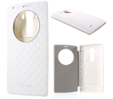 qMust Window Cover LG G4 - hoes met zichtvenster - Wit