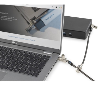 Kensington Slim N17 2.0 Keyed Dual Head Laptop Lock voor Wedge-Shaped Slots - Supervisor Keyed