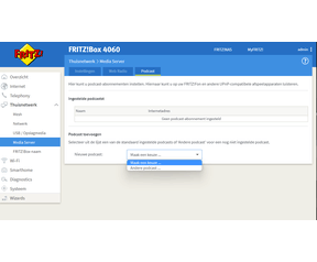 Fritzbox 4060 - Mediafunctie