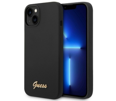 Guess Silicone Back Case voor Apple iPhone 14 (6.1") - Zwart Zwart