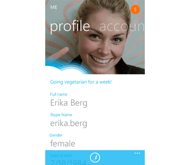 Skype for Windows Phone screenshot