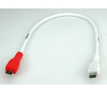 Value USB 2.0 Oplaadkabel, Micro B male to Micro B male 0,3m