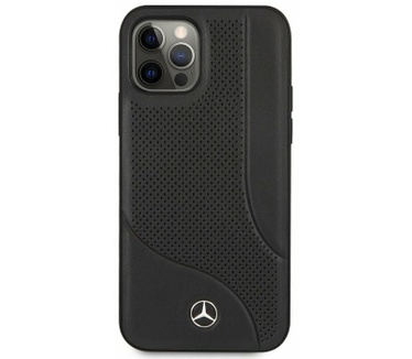 Mercedes-Benz Perforated Hard Case - Apple iPhone 12 Pro Max (6.7'') - Zwart Zwart