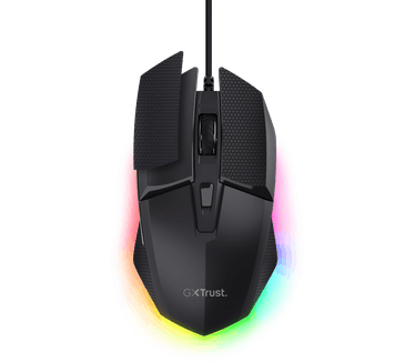Trust GX 121 Felox+ Gaming Muis met 6 Programmeerbare Knoppen, 10000 DPI, Ledverlichting, Geïntegreerde Software, 180 cm USB Kabel, RGB Gaming Mouse voor Laptop, Computer, PC, Windows, Zwart