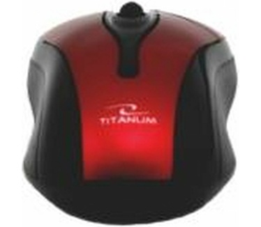Titanum Horent USB Optische Muis | 1000DPI | 3 Buttons | Vertical Scroll | Rood