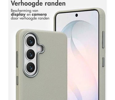 Accezz MagSafe Leather Backcover Samsung Galaxy S26 - Light Grey