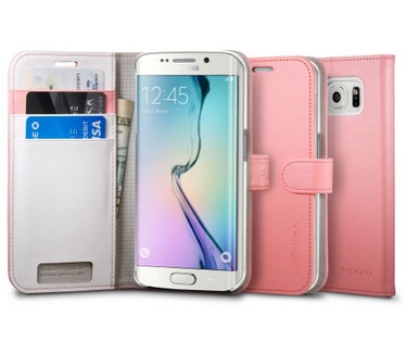 Spigen Wallet S Samsung Galaxy S6 edge Case  Roze