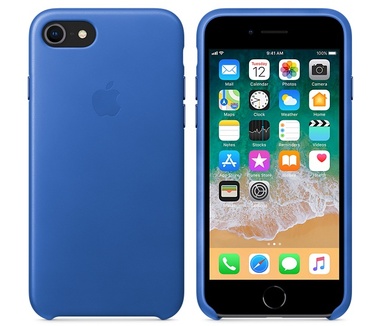 Apple iPhone 8 / 7 Leather Case - Electric Blue