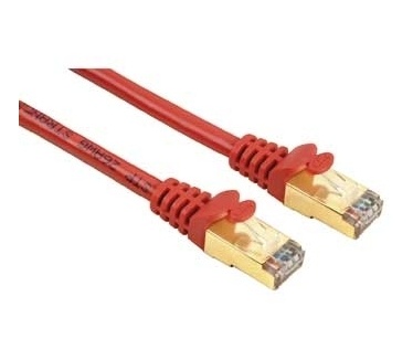 Hama CAT 5e Patch Cable STP, 10 m, Red, screened