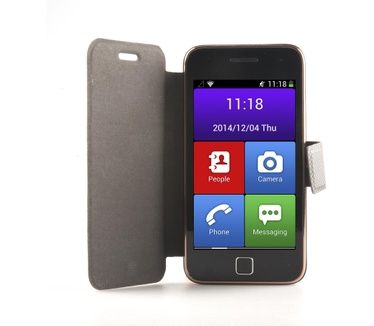 Icarus - Flip cover voor mobiele telefoon hoes - polyurethaan - zwart