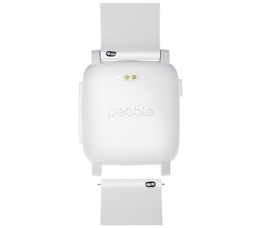 Pebble Time Zilver (Wit)