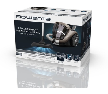 Rowenta RO4B30 Compact Power XXL, zakloze vloerstofzuiger, chroom, 900 W, 2,5 liter, 69 decibel