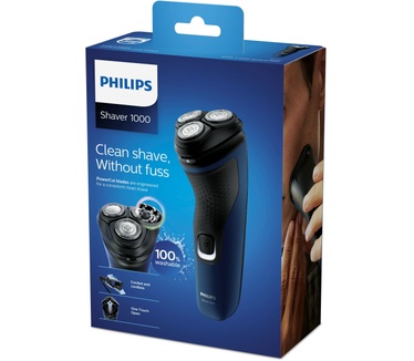 Philips Elektrisch (droog) scheerapp. met PowerCut-mesjes, 1000-serie
