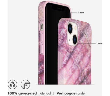 Selencia Aurora Fashion Backcover iPhone 13 - Duurzaam hoesje - 100% gerecycled - Ocean Shell Purple