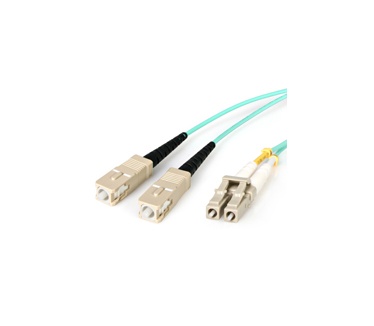 Startech.com 2m 10Gb Aqua LC/SC Duplex 50/125 Multimode LSZH Fiber Cable