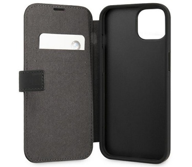 BMW Signature Leather Book Case - Apple iPhone 13 (6.1") - Zwart Zwart