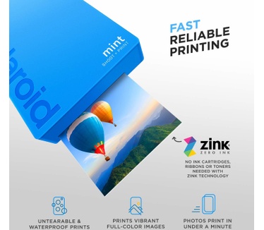 Polaroid Mint Instant Digital Camera + Printer Blauw