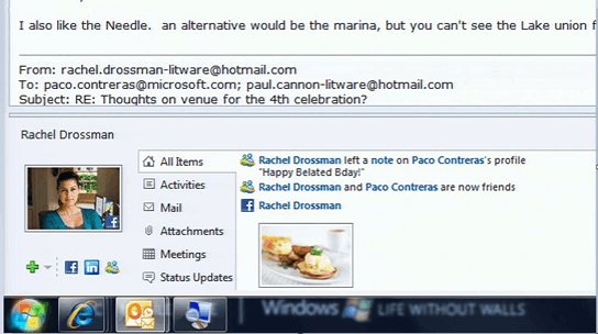 Outlook Social Connector