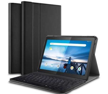 qMust Lenovo Tab M10 Slimline AZERTY Bluetooth Keyboard zwart