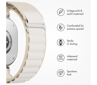 Accezz Nylon Alpine bandje voor de Samsung Galaxy Watch 9 (40/44mm) / Watch 8 (40/44mm) / Classic (46mm) - Sterrenlicht