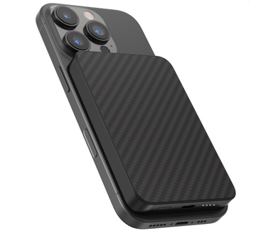 Accezz Kevlar Powerbank 5.000 mAh - MagSafe en Qi - Zwart
