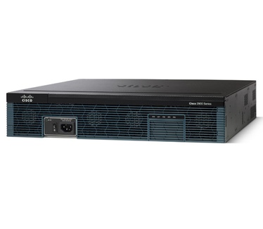 Cisco Cisco 2951 with 3 onboard GE, 4 EHWIC slots, 3 DSP slots, 1 ISM slot, 256MB CF default, 512MB DRAM default, IP Base