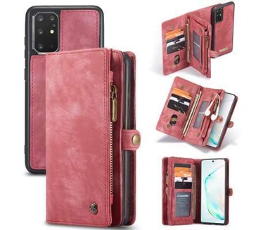 Caseme Samsung Galaxy S20 Plus Luxe Leren Portemonnee Hoesje Rood