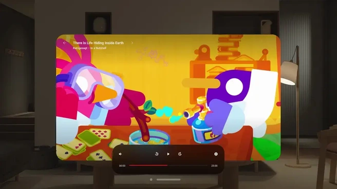 YouTube voor de Apple Vision Pro