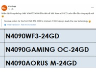 Gigabyte RTX 4090-listings bij webwinkels