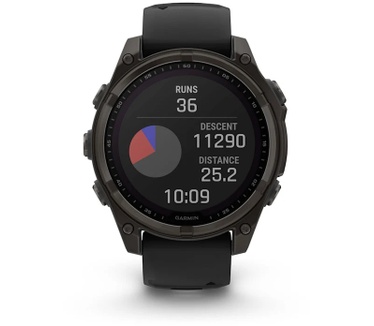 Garmin fēnix 8 Solar, 47mm, Titanium body, Sapphire Glass, Carbon (Zwart)