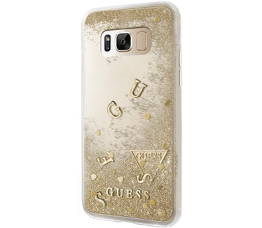 Guess Liquid Glitter Hard Case voor Samsung Galaxy S8 Plus - Goud Goud