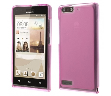 Kees Mat Gel Hoesje Huawei Ascend G6 - Roze