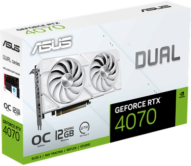 ASUS Dual GeForce RTX 4070 EVO White OC Edition 12GB GDDR6X