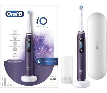 Oral-B iO - 8n - Elektrische Tandenborstel Paars Powered By Braun