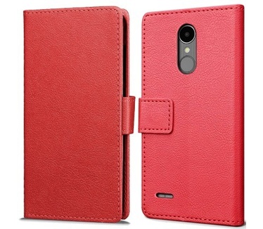 qMust LG K8 (2017) Wallet Case - TPU frame - Rood