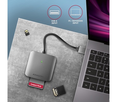 Axagon CRE-S3 External card reader USB-A 3.2 Gen 1 3-slot & lun SD/microSD/CF