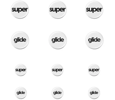 Pulsar Superglide Version 2 Glass Skates Dots, Universal, 6mm + 9mm, 12 pcs