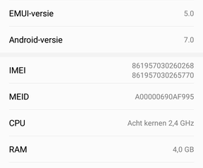 Huawei Mate 9 schermafbeeldingen