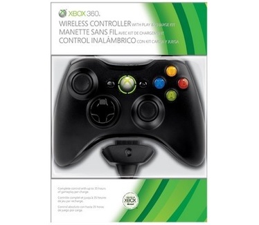 Microsoft Xbox 360 Wireless Controller Play & Charge Bundel Zwart