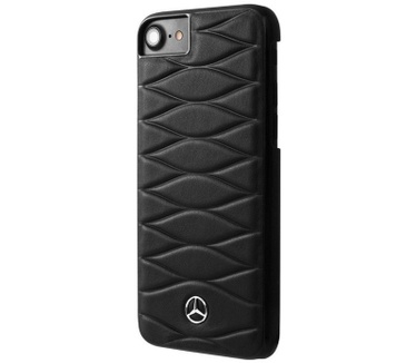 Mercedes-Benz Leather Back Case - Apple iPhone 7/8/SE/SE2 - Zwart Zwart