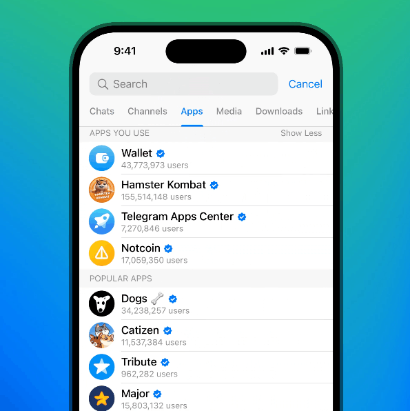 Telegram apps