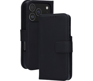 Mobiparts Leather 2 in 1 Wallet Case Apple iPhone 17 Pro Black