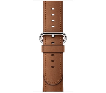 Apple Watch 2 (Leren bandje, klassieke gesp, 38mm) Zilver (Bruin)