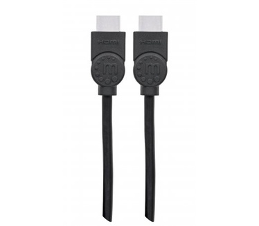 Manhattan HDMI kabel 4K@30Hz, 2 m, geschikt voor alle 1080p-resoluties en de meeste 4K-resoluties (controleer de 4K-specificaties van uw systeem om er zeker van te zijn), mannelijk naar mannelijk, zwart, levenslange garantie, equivalent HDMM2M