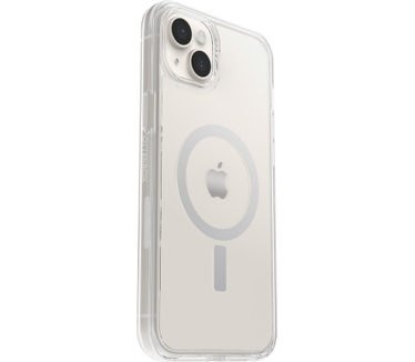 Otterbox OtterBox Symmetry+ doorzichtige hoes voor iPhone 14 Plus voor MagSafe, schokbestendig, valbestendig, dunne beschermende hoes, 3x getest volgens militaire standaard, Antimicrobieel, Clear, Geen retailverpakking